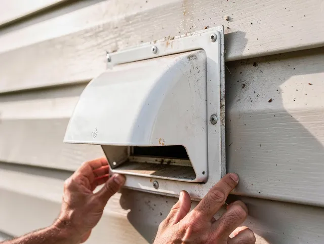Bexley Dryer Vent Cleaning technician delivering thorough residential dryer vent cleaning service in Bexley